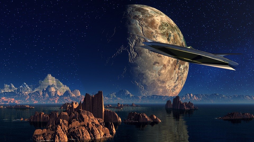 風景, 水, 岩, 宇宙船, 惑星, 山の範囲, 山, 崖, リーフ, 海岸, 耕された, バリ